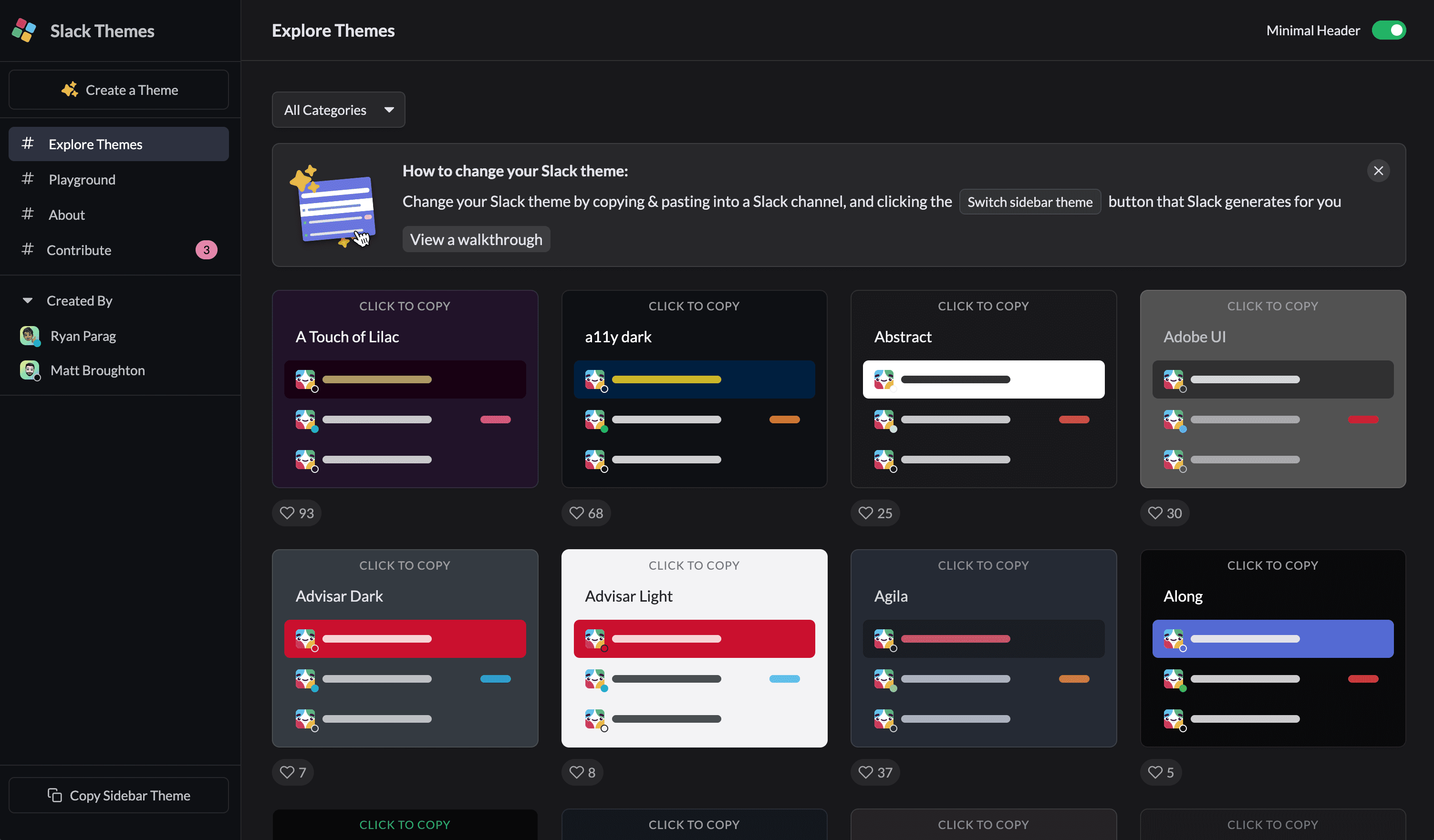 Legacy slack themes