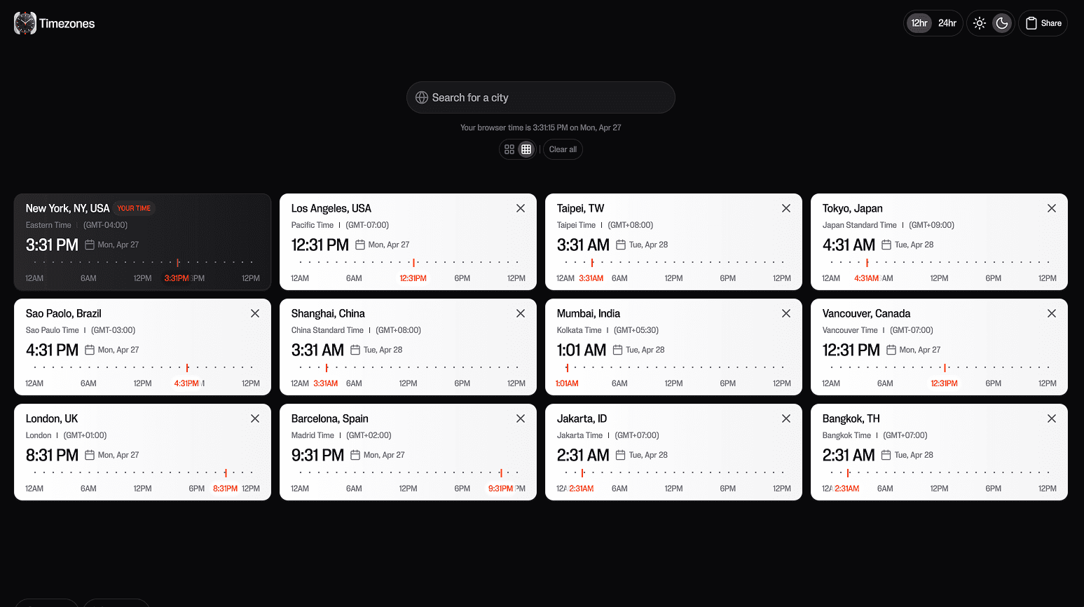 Dark mode and dense view